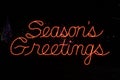 Season`s Greetings Retro Neon