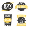 Season sale badges and tags design set for banners, promotional brochures, discount posters, shopping Flyer, clearance Adve