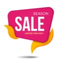 Season sale label price tag banner sticker badge template design Royalty Free Stock Photo