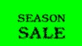 Season Sale smoke text effect green isolated background