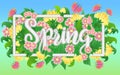 Season spring time banner, vector