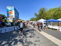 Seasonal adventures pumpkin patch festival. Food stand and rides for families, San Diego