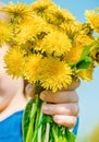 Seasonal allergy in a child. Coryza. Selective focus Royalty Free Stock Photo