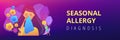 Seasonal allergy concept banner header.