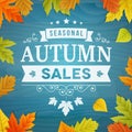 Seasonal autumn sales background