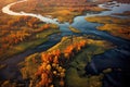 seasonal changes in delta vegetation and water flow