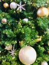 Seasonal Christmas tree nicely decorated Royalty Free Stock Photo
