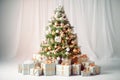 Seasonal decor: christmas presents under the tree