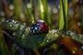 Seasonal Exploration Ladybug Embracing the Ever-Changing Seasons, Generative Ai