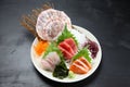 Seasonal fresh sashimi assorted plate