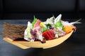Seasonal fresh sashimi combo boat Royalty Free Stock Photo