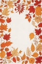 Seasonal Leaf Frames Autumn-themed Borders Fall Leaves Page Borders Royalty Free Stock Photo