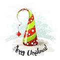 Seasonal motive, abstract christmas tree with pearls and text Let it snow, vector illustration Royalty Free Stock Photo