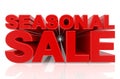 SEASONAL SALE word EXPLANATION word isolated on white background 3d renderingon white background 3d rendering Royalty Free Stock Photo