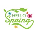 Seasonal spring logo design vector