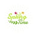 Seasonal spring logo design vector