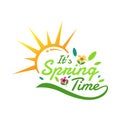 Seasonal spring logo design vector