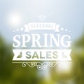 Seasonal spring sales business adverisement background
