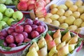 Seasonal summer fruit for sale in Armenian farmer's market