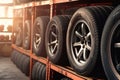 Seasonal Tire Storage New Set of Summer Tires Arriving, Generative Ai