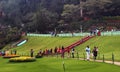 Seasonal tourist crowd in ooty botanical garden