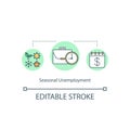 Seasonal unemployment concept icon