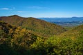 Seasonal View of the Blue Ridge Mountains and Shenandoah Valley of Virginia, USA Royalty Free Stock Photo