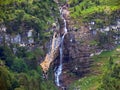 Seasonal waterfalls on the tributaries of the river Grosse Melchaa in the alpine valley Melchtal, Kerns - Canton of Obwald