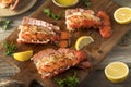 Seasoned Baked Lobster Tails Royalty Free Stock Photo