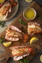 Seasoned Baked Lobster Tails Royalty Free Stock Photo