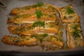 Seasoned savory fish fillets