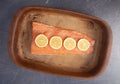 Seasoned Side of Salmon with Slices of Fresh Lemon