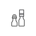 Seasoning bottles outline icon