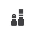 Seasoning bottles vector icon