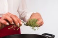 Seasoning with thyme Royalty Free Stock Photo