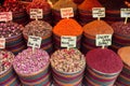 Seasonings Spices and dry teas in Istanbul`s Eastern street market