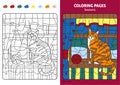 Seasons coloring page for kids, november month.