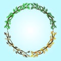 Seasons frame - oak Royalty Free Stock Photo