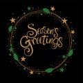 Seasons Greeting text for Christmas card