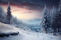 Seasons greeting Winter holiday forest landscape Royalty Free Stock Photo