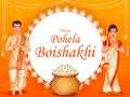 Seasons Greetings background for Bengali New Year Pohela Boishakh Royalty Free Stock Photo