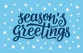 Seasons greetings calligraphy lettering text Royalty Free Stock Photo