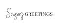 Seasons greetings Christmas holidays. Hand drawn creative calligraphy text lettering script. Royalty Free Stock Photo