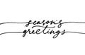 Seasons greetings elegant modern brush calligraphy Royalty Free Stock Photo