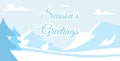 Seasons Greetings Text over Snowy Nature Poster Royalty Free Stock Photo