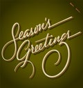 SEASONS GREETINGS hand lettering (vector) Royalty Free Stock Photo