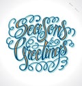 SEASONS GREETINGS hand lettering (vector) Royalty Free Stock Photo