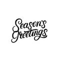 Seasons Greetings hand written lettering design.