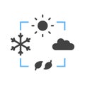 Seasons icon vector image.