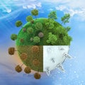 Seasons planet Royalty Free Stock Photo